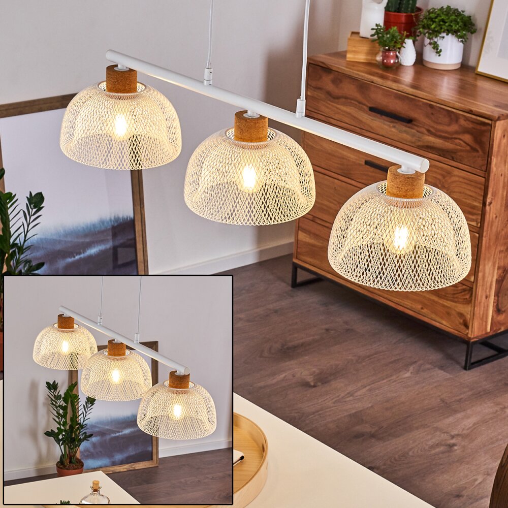 Besancon Pendelleuchte Braun, Weiß, 3-flammig main product photo