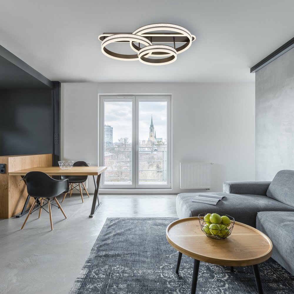 Globo GROUNI Deckenleuchte LED Titan, 1-flammig, Fernbedienung main product photo