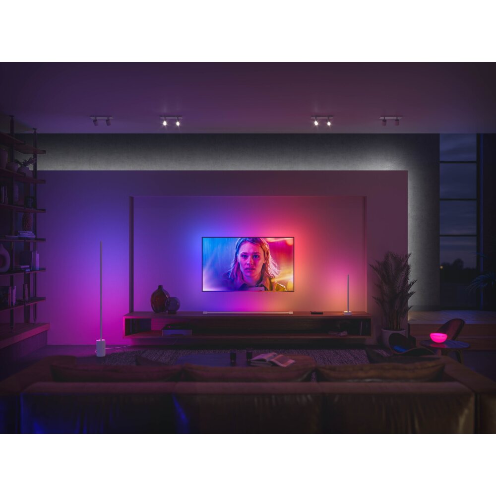 Philips Hue Signe Stehleuchte LED Weiß, 1-flammig, Farbwechsler
