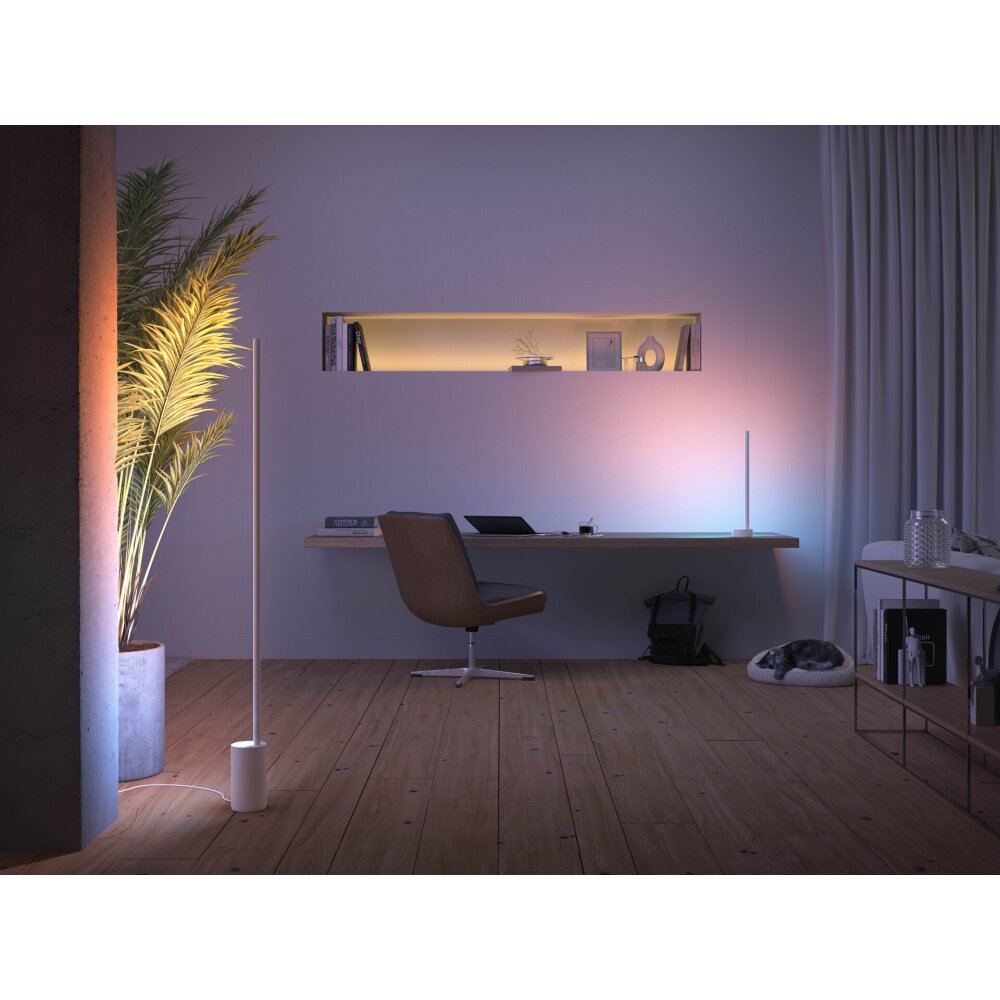 Philips Hue Signe Stehleuchte LED Weiß, 1-flammig, Farbwechsler
