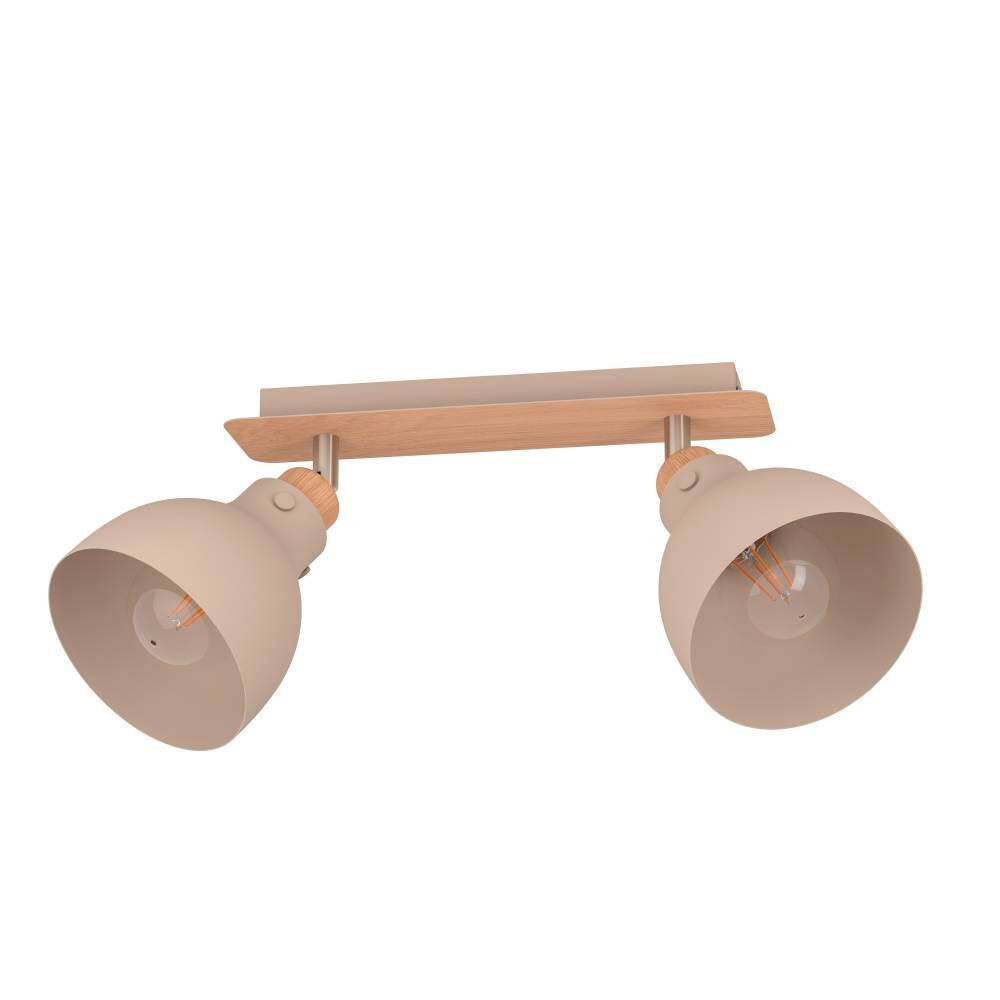 Eglo ARRECIFE Deckenleuchte Holzoptik, Nickel-Matt, 2-flammig main product photo