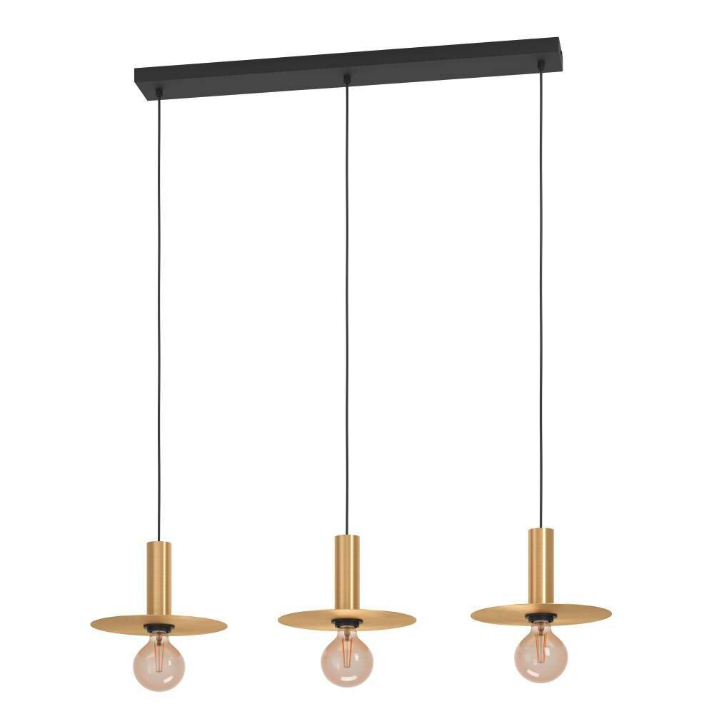 Eglo ESCANDELL Hängeleuchte Messing, Schwarz, 3-flammig main product photo