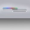Leuchten Direkt RENDA Deckenleuchte LED Silber, 2-flammig, Fernbedienung, Farbwechsler