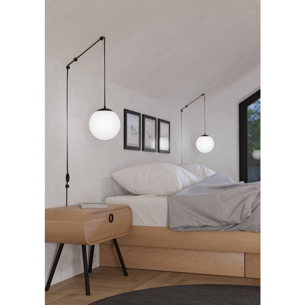 Eglo RONDO Hängeleuchte Schwarz, 1-flammig main product photo