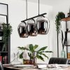 Vevino Pendelleuchte Glas 20 cm Chrom, Rauchfarben, 3-flammig