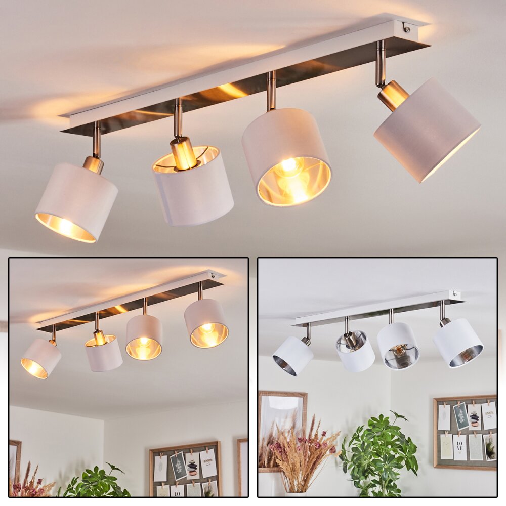 Tibro Deckenleuchte Silber, Weiß, 4-flammig main product photo