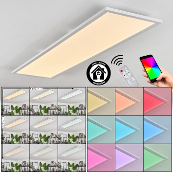 Vex Deckenpanel LED Weiß, 1-flammig, Fernbedienung