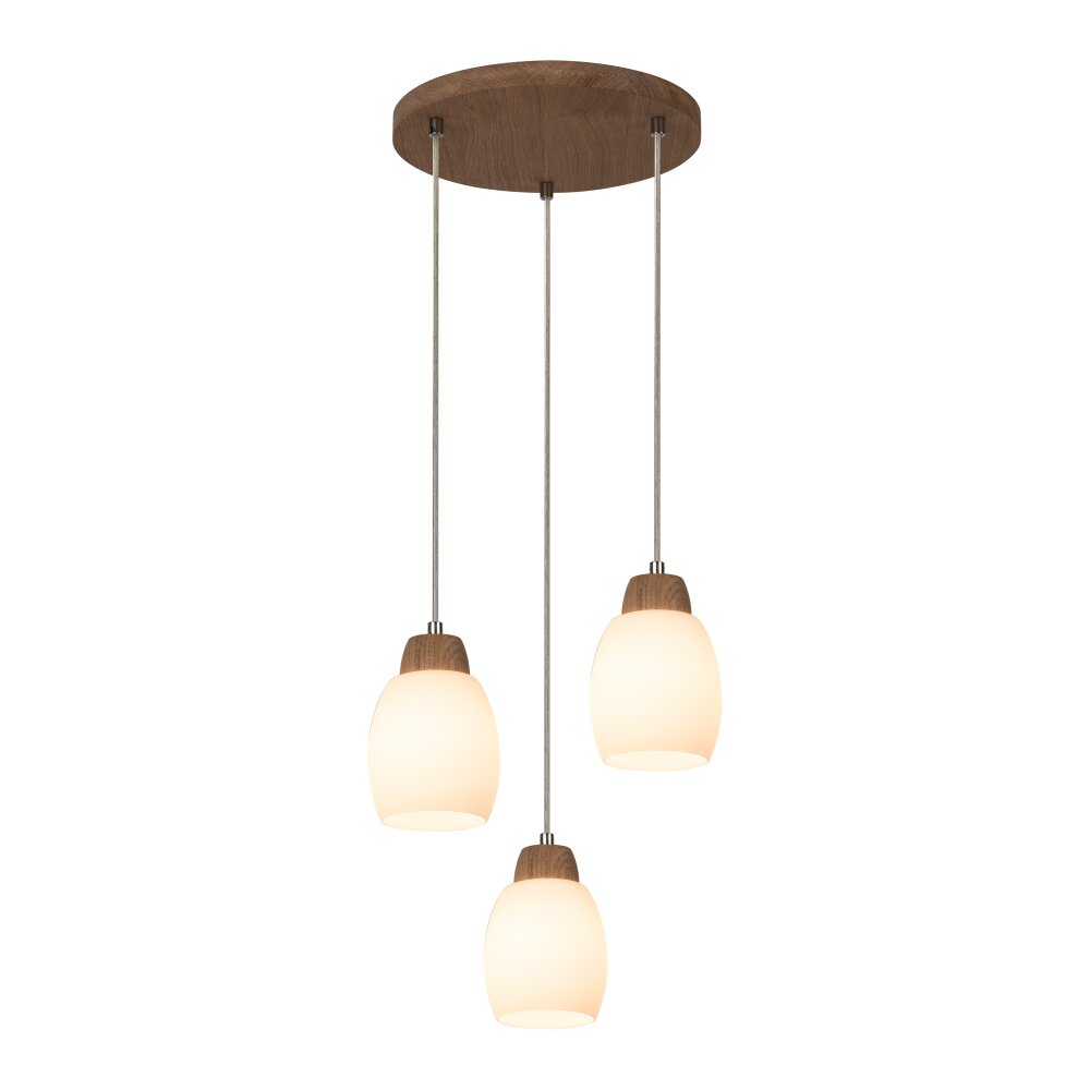 Nacimiento Pendelleuchte Holz hell, 3-flammig main product photo