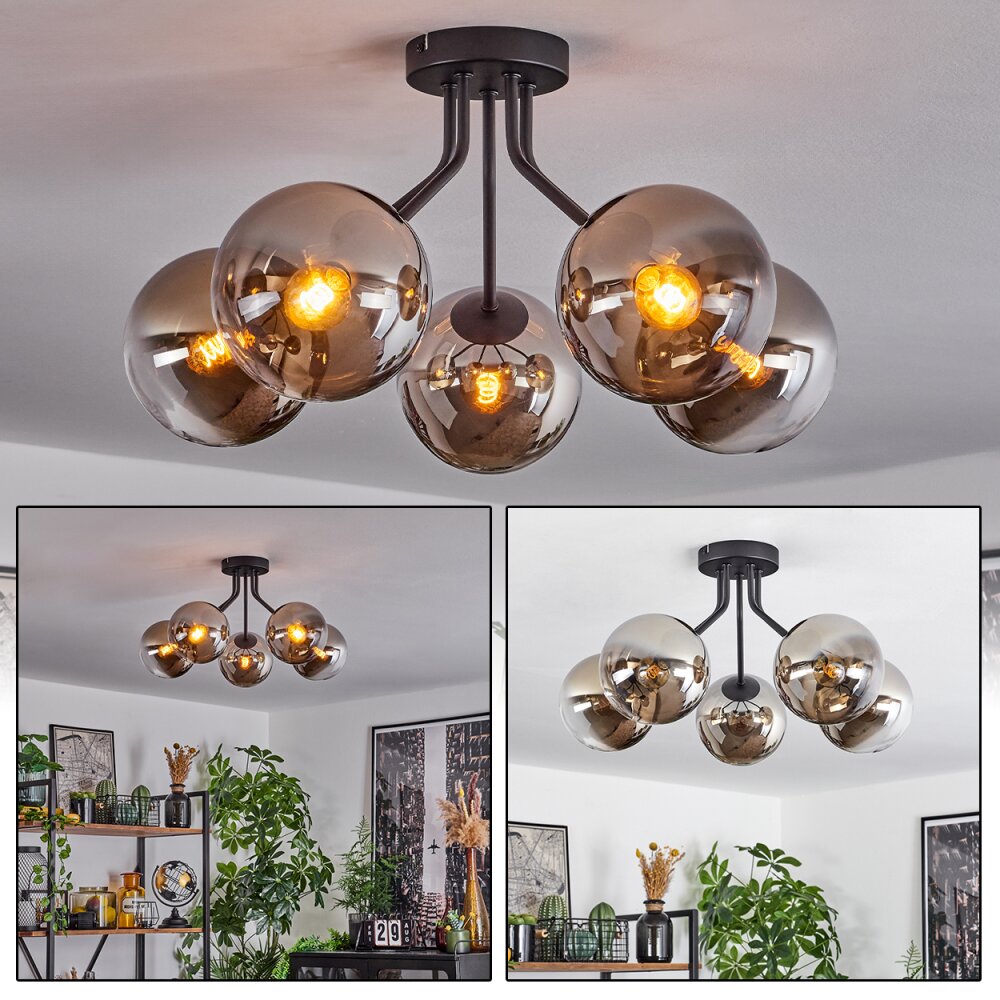 Gastor Deckenleuchte Schwarz, 5-flammig main product photo