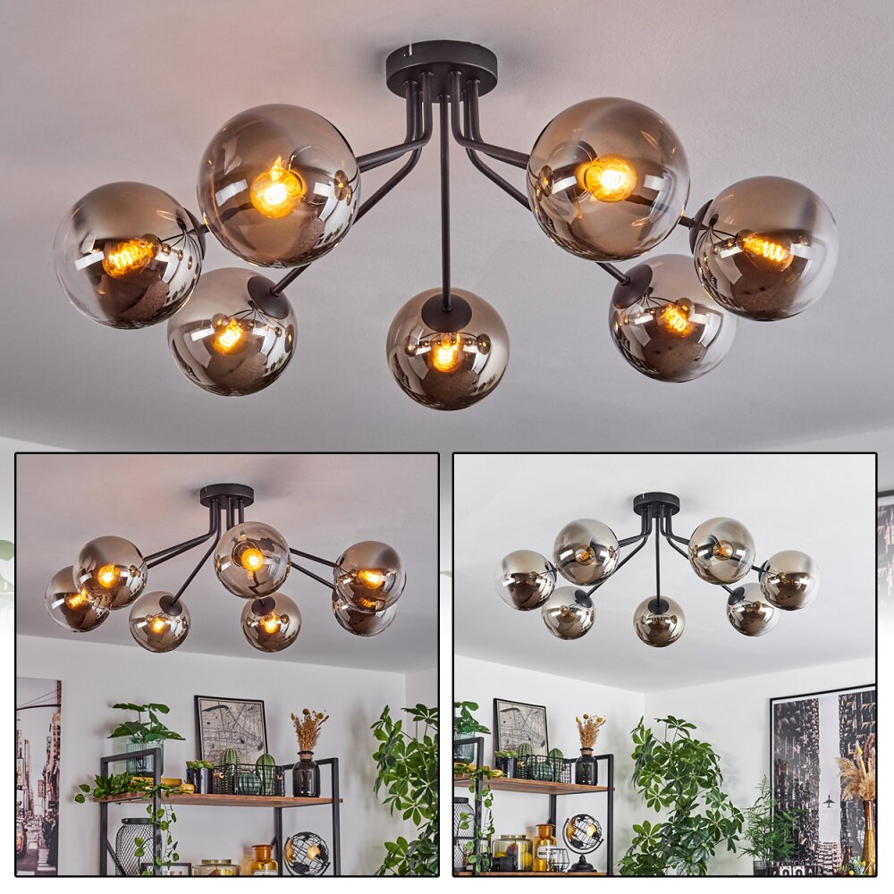 Gastor Deckenleuchte Schwarz, 7-flammig main product photo