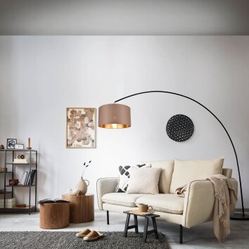 Trio MANSUR Bogenleuchte Schwarz, 1-flammig