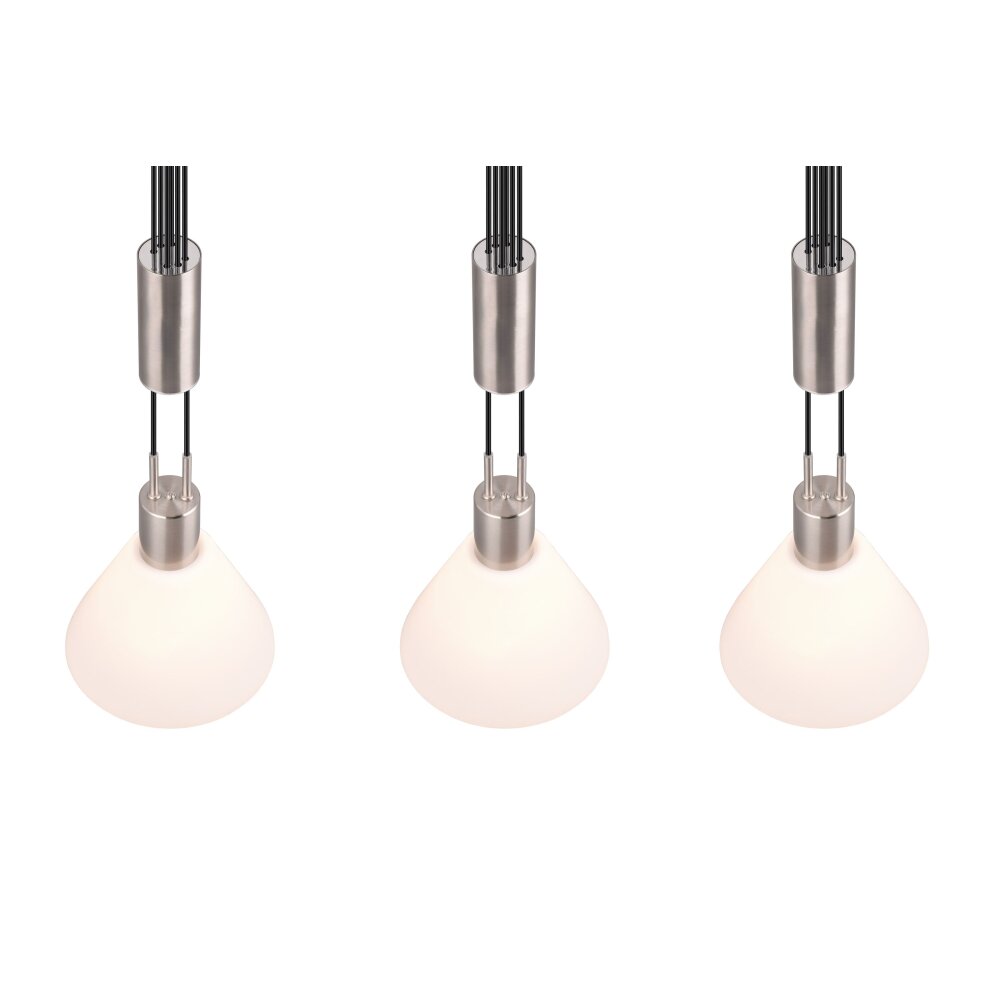 Trio STANLEY Pendelleuchte Nickel-Matt, 3-flammig