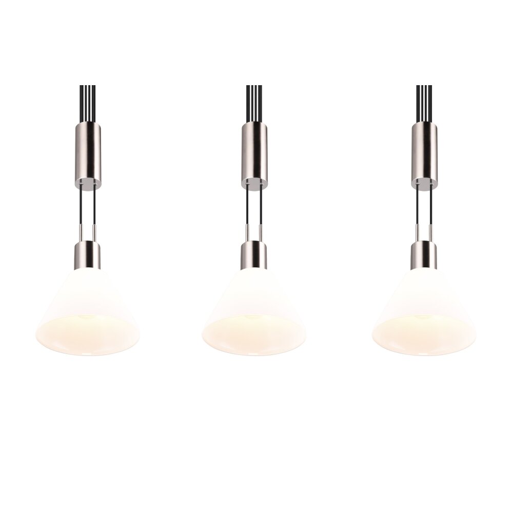 Trio STANLEY Pendelleuchte Nickel-Matt, 3-flammig