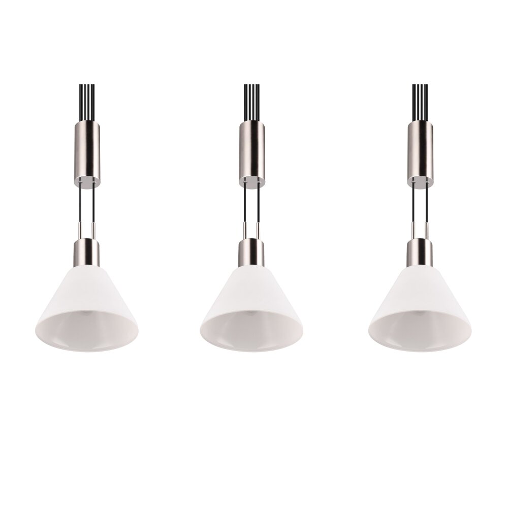 Trio STANLEY Pendelleuchte Nickel-Matt, 3-flammig