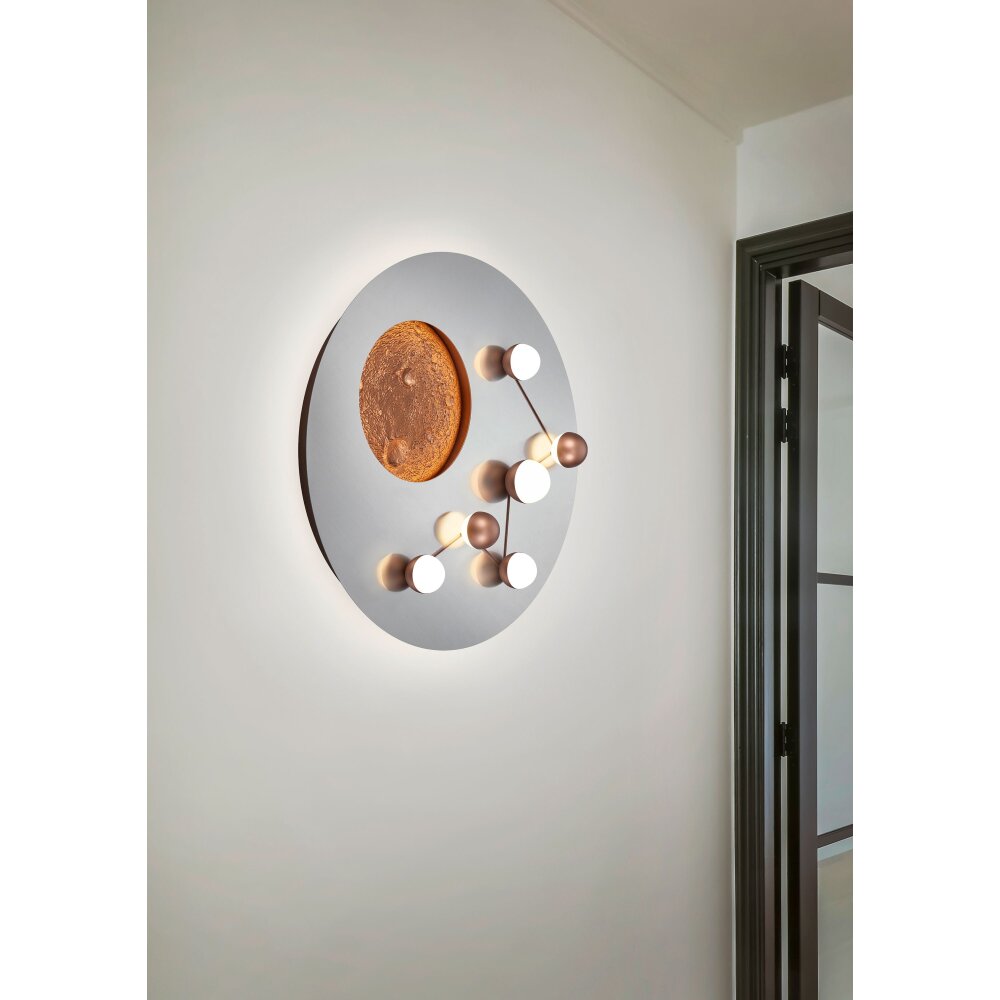 Trio Zodiac Deckenleuchte LED Aluminium gebürstet, Gold, 1-flammig main product photo