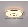 Reality Realta Deckenleuchte LED Aluminium gebürstet, 2-flammig, Fernbedienung, Farbwechsler