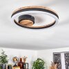 Cascada Deckenleuchte LED Braun, Holzoptik, Schwarz, 1-flammig