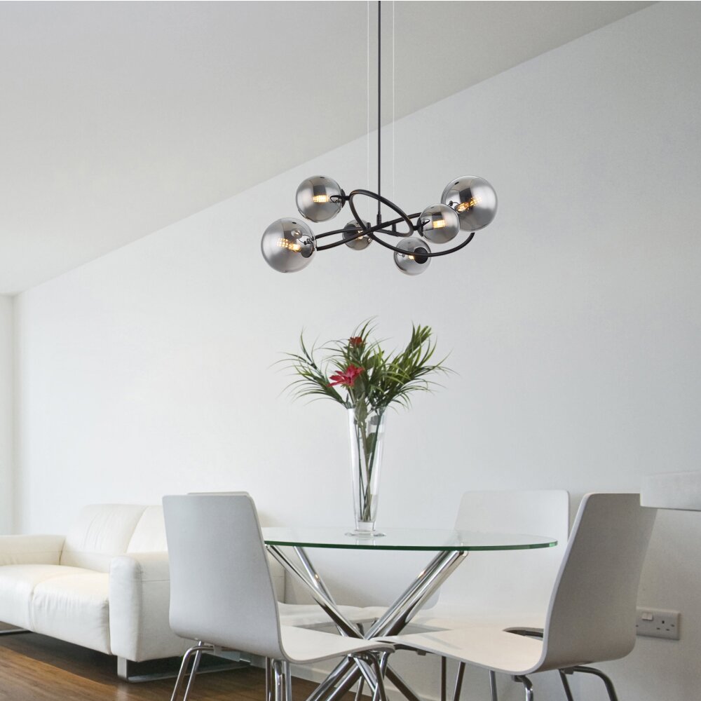 Globo RIHA Hängeleuchte LED Schwarz, 6-flammig main product photo