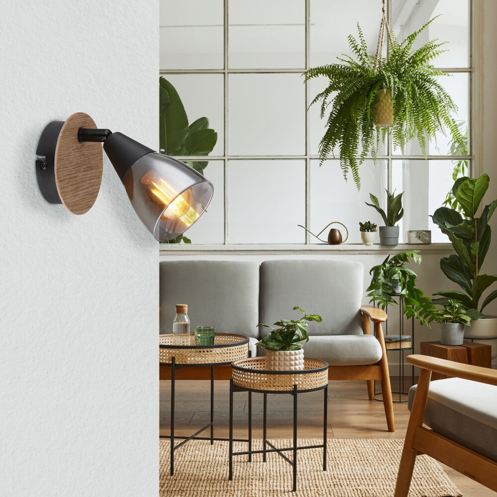 Globo MUBBY Wandleuchte Schwarz, 1-flammig main product photo