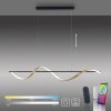 Paul Neuhaus Q-SWING Pendelleuchte LED Anthrazit, Gold, 1-flammig, Fernbedienung