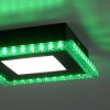 Leuchten Direkt ACRI Deckenleuchte LED Schwarz, 2-flammig, Fernbedienung