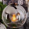 Koyoto Hängeleuchte Glas 15 cm Chrom, Klar, Rauchfarben, 8-flammig