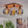 Koyoto Deckenleuchte Glas 20 cm Naturfarben, Schwarz, 4-flammig