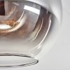 Koyoto Deckenleuchte Glas 20 cm Naturfarben, Schwarz, 4-flammig