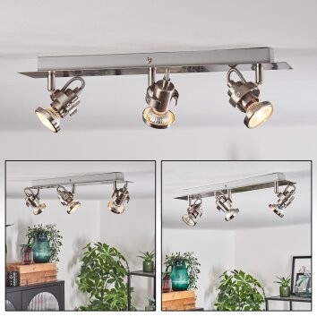 Yometchen Deckenleuchte LED Nickel-Matt, 3-flammig