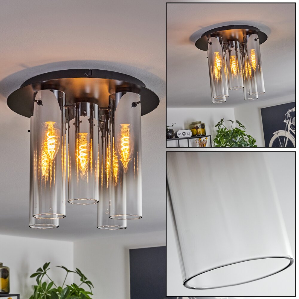 Caimitte Deckenleuchte Schwarz, 5-flammig main product photo