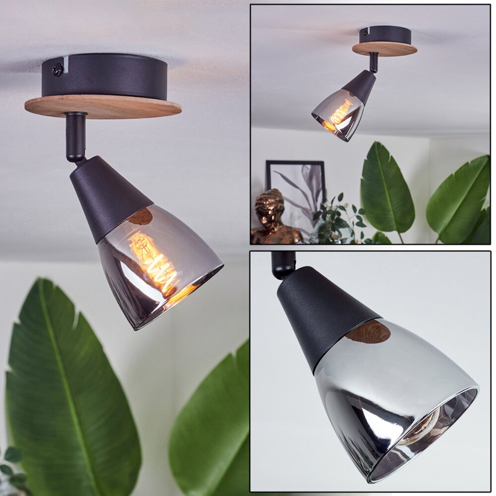 Leteque Deckenleuchte Naturfarben, Schwarz, 1-flammig main product photo