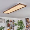 Longvic Deckenleuchte LED Holzoptik, Schwarz, 1-flammig