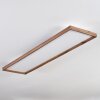 Longvic Deckenleuchte LED Holzoptik, Schwarz, 1-flammig, Fernbedienung