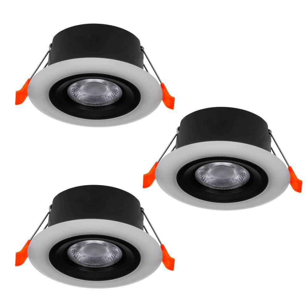 Eglo CALONGE Einbauleuchte 3er Set LED Schwarz, Weiß, 3-flammig main product photo