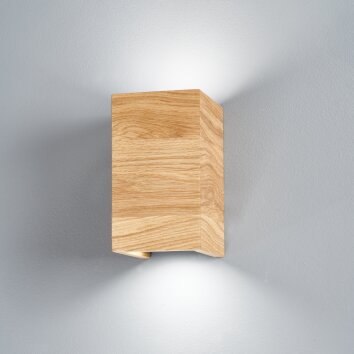 Fischer & Honsel SHINE-WOOD Wandleuchte Naturfarben, 2-flammig