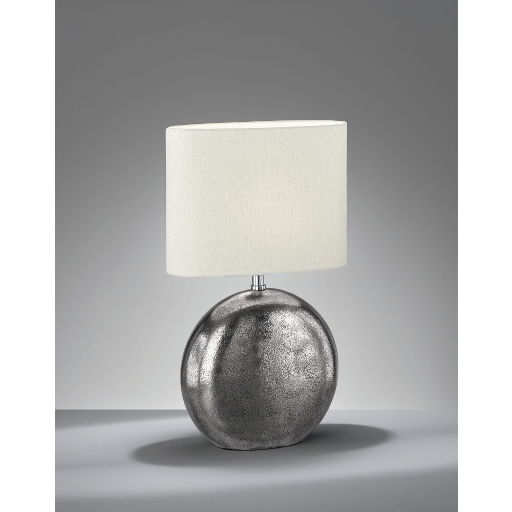 Fischer & Honsel Chambery Tischleuchte Nickel-Matt, 1-flammig main product photo