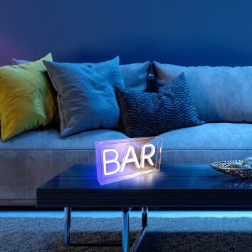 Leuchten Direkt NEON-BAR Dekoleuchte LED Transparent, Klar, 1-flammig