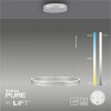 Paul Neuhaus PURE E-LOOP Pendelleuchte LED Silber, 2-flammig, Fernbedienung