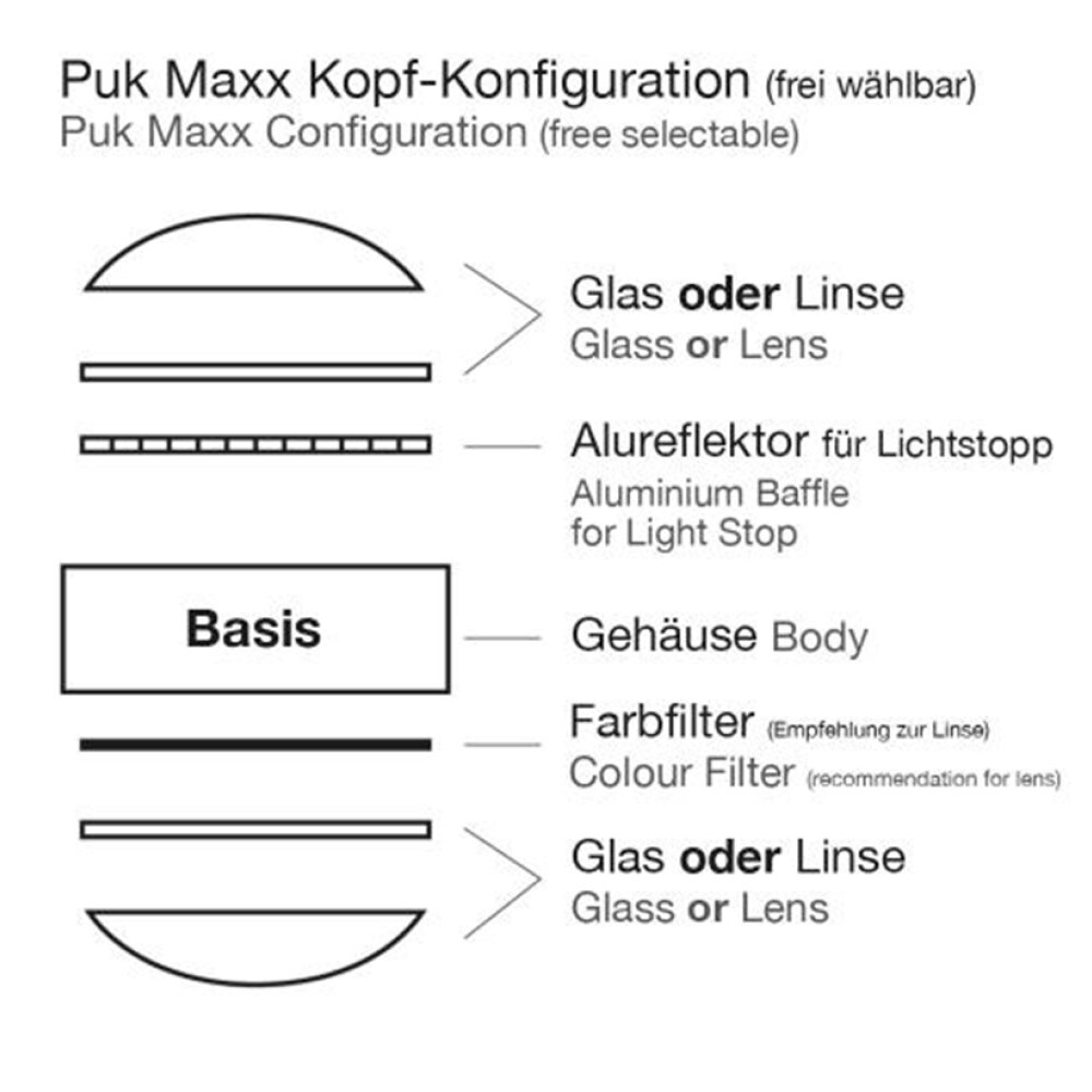 Puk Eye Ceiling, 1-flammig