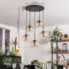 Apedo Hängeleuchte Glas 20cm Bernsteinfarben, Klar, 5-flammig