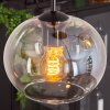 Apedo Hängeleuchte Glas 20cm Bernsteinfarben, Klar, 3-flammig