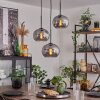 Apedo Hängeleuchte Glas 20cm Rauchfarben, 3-flammig