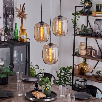 Apedo Hängeleuchte Bernsteinfarben, 3-flammig