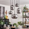 Apedo Hängeleuchte Glas 20cm und 30cm Rauchfarben, 5-flammig