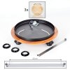 Koyoto Deckenleuchte Glas 15 cm Naturfarben, Schwarz, 3-flammig