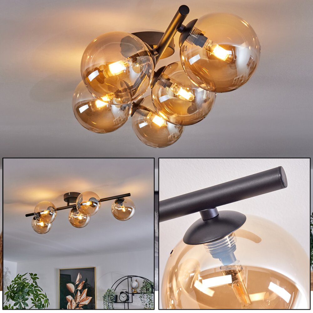 Chehalis Deckenleuchte Bernsteinfarben, 5-flammig main product photo