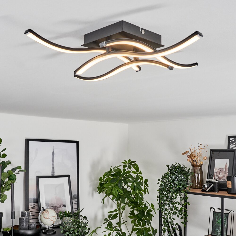 Casais Deckenleuchte LED Schwarz, 4-flammig