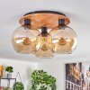 Koyoto Deckenleuchte Glas 20 cm Naturfarben, Schwarz, 3-flammig