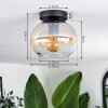 Apedo Deckenleuchte Glas 20 cm Bernsteinfarben, Klar, 1-flammig