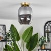 Apedo Deckenleuchte Glas 20 cm Messing, 1-flammig